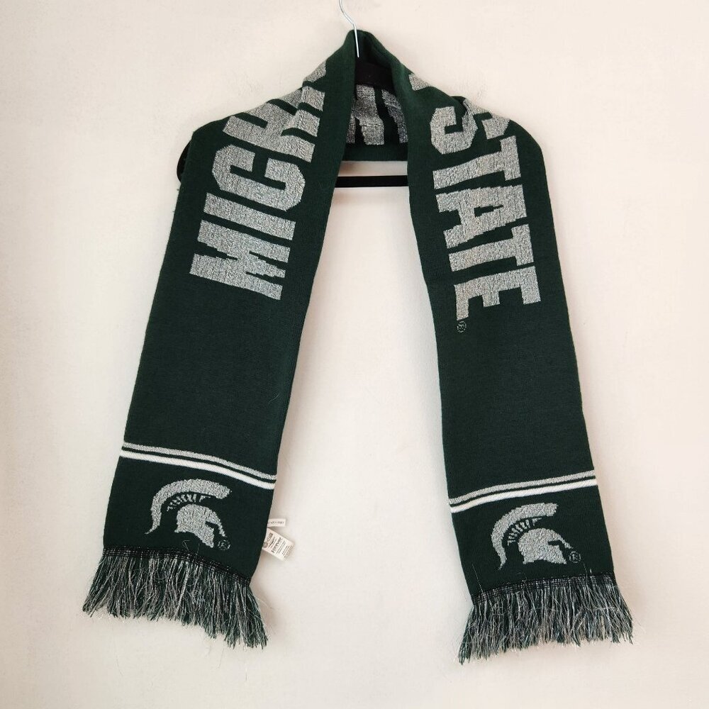 Forever Collectibles Michigan State University MSU Spartans Green Scarf OS